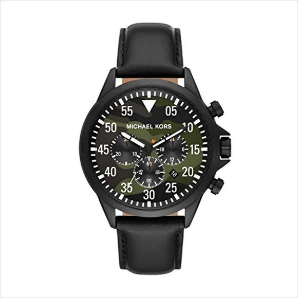 NIB Micheal Kors Thompkins MK8864 Leather Watch - Picture 1 of 6